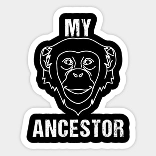 my ancestor monkey Sticker
